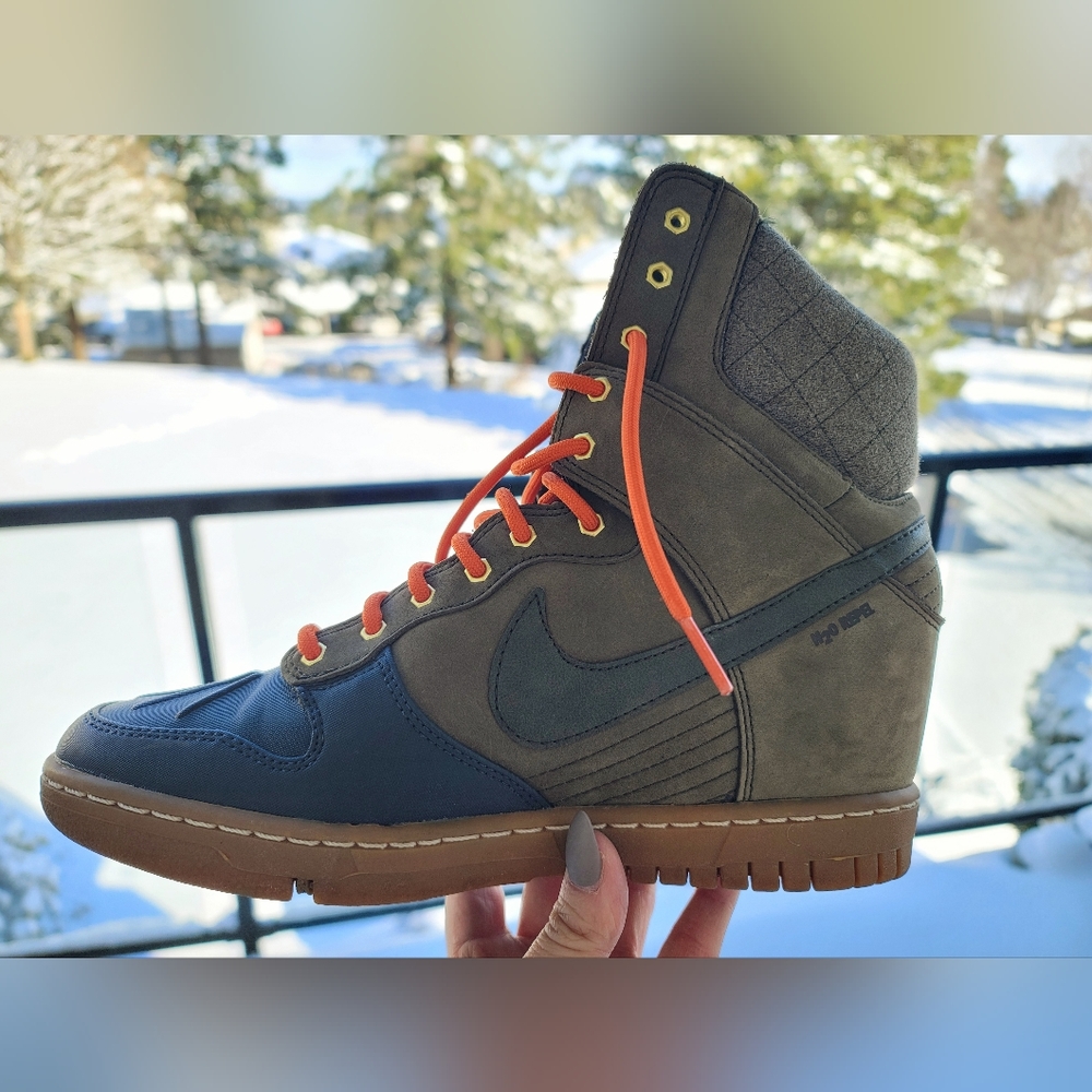 Nike Dunk Sky High Dark Loden Anthracite Wedges Women’s 10 (684954-300)